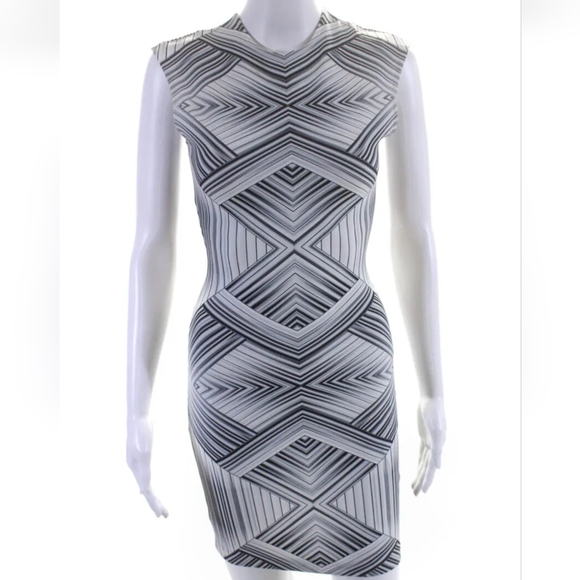 Torn By Ronny Kobo Gray Black Abstract  Print Dress, XS, EUC - Picture 1 of 4